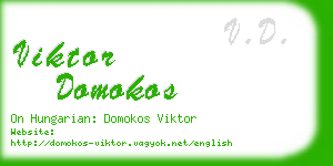 viktor domokos business card